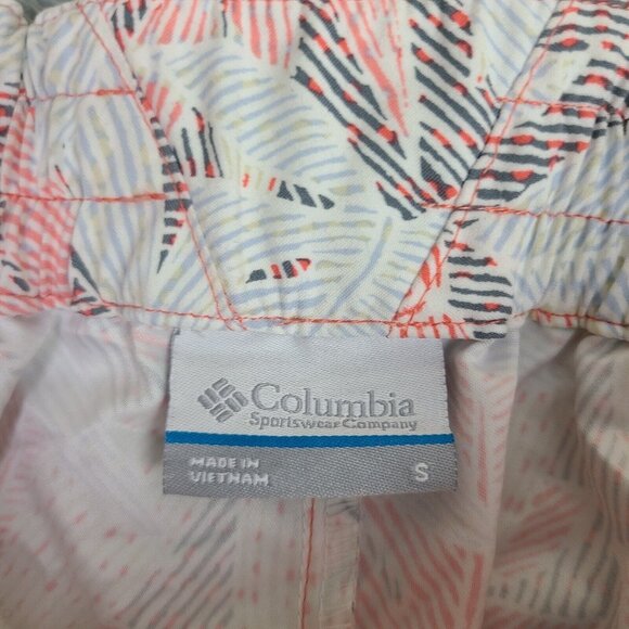 Columbia PFG Tropical Print Shorts Women's Size Small Orange and White - Picture 6 of 10